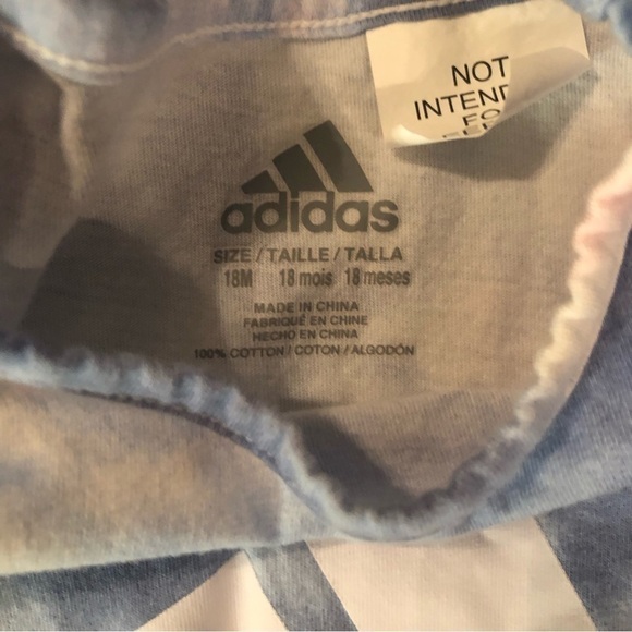 Pink and Blue Tie Dye Adidas Romper Size 18 Months - Picture 4 of 6